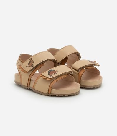 Sandalia Infantil de Tiras Estampa Dinosaurio - Talle 20 A 27 1