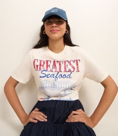 Remera T-Shirt con Estampa Pez Seafood
