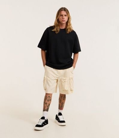 Bermuda Baggy Cropped con Bolsillos