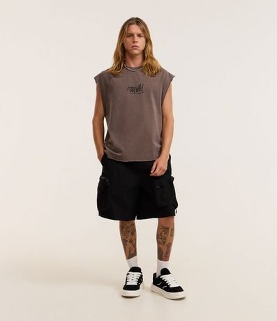 Bermuda Baggy Cropped con Bolsillos