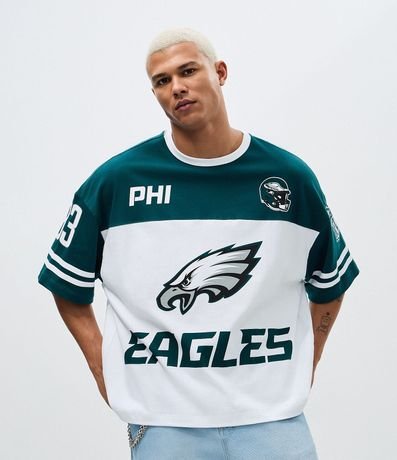 Remera Masculina Oversized Philadelphia Eagles NFL en Algodón