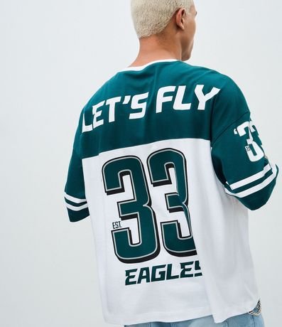 Remera Masculina Oversized Philadelphia Eagles NFL en Algodón 3