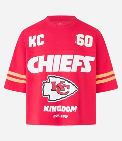 Remera Boxy en Algodón con Estampa Lettering Chiefs 6