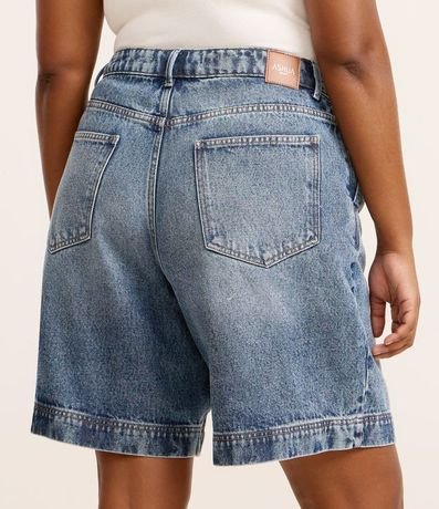 Bermuda en Jeans con Pences y Bajo Larga Curve & Plus Size 5