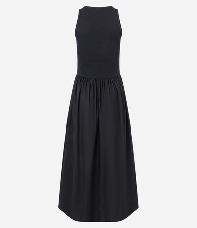 Vestido en Cotton con Textura Acanalada y Bordado Palmeras 10