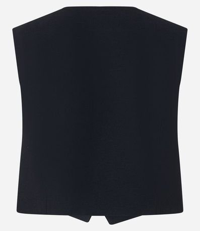 Chaleco Alfaiatado en Viscosa con Escote V Traspasado 6