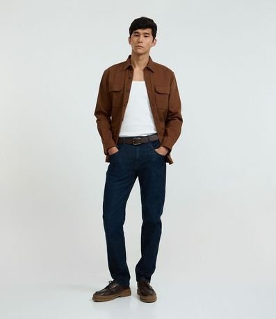 Pantalón Slim en Jeans con Bolsos con Tech Denim