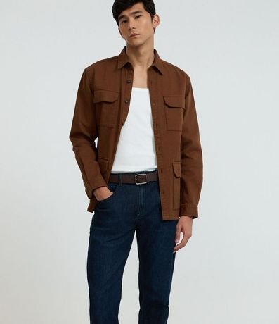 Pantalón Slim en Jeans con Bolsos con Tech Denim 3