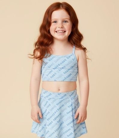 Musculosa Cropped Infantil con Lettering Sport - Talle 2 a 6 años 1