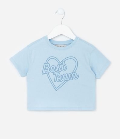 Blusa Infantil con Estampa de Corazón y Lettering - Talle 1 A 5 años