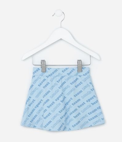 Short Pollera Infantil con Pliegues y Estampa Lettering - Talle 1 A 5 años 3