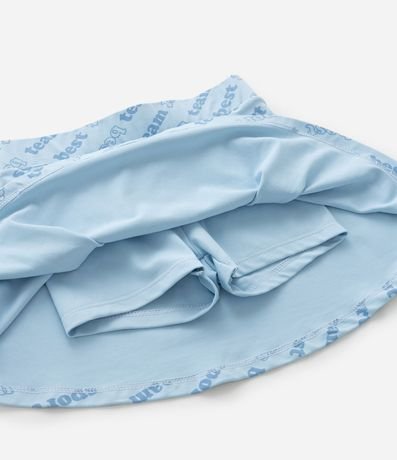 Short Pollera Infantil con Pliegues y Estampa Lettering - Talle 1 A 5 años 7