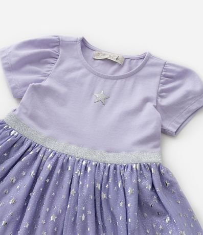 Vestido Infantil con Estampa de Estrella y Carterita - Talle 1 a 6 años 9