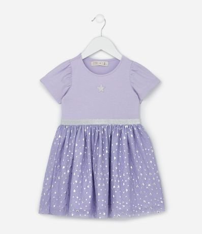 Vestido Infantil con Estampa de Estrella y Carterita - Talle 1 a 6 años 3
