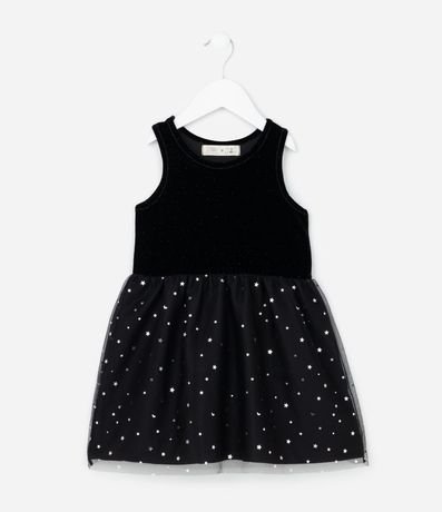 Vestido Infantil en Terciopelo de Gatita - Talle 1 a 6 años 3