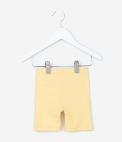 Bermuda Infantil en Rib con Estampa Localizada de Corazón - Talle 1 a 6 años 2