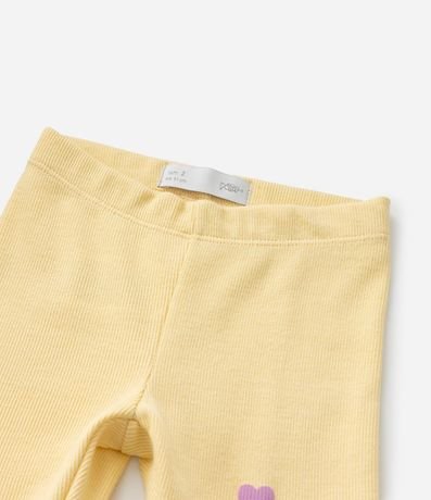 Bermuda Infantil en Rib con Estampa Localizada de Corazón - Talle 1 a 6 años 5