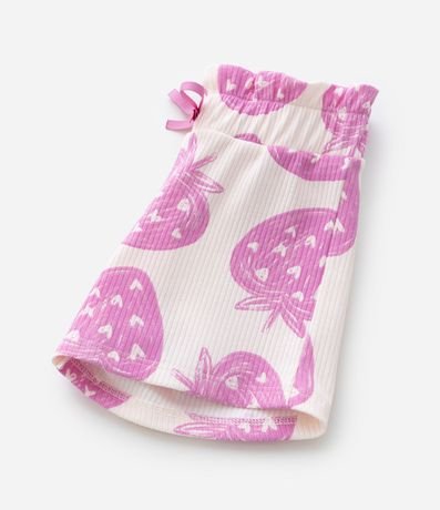 Short Clochard Infantil con Estampa Morangos - Tam1 a 6 años 4