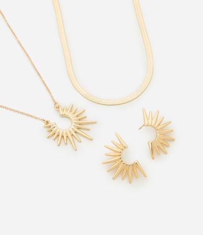 Conjunto Collar Capas con Caravana y Colgante de Medio Sol 1