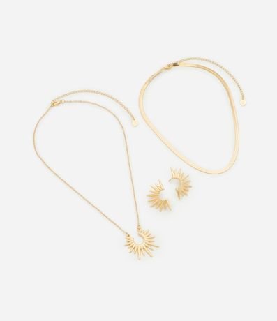 Conjunto Collar Capas con Caravana y Colgante de Medio Sol 2