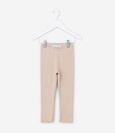 Pantalón Legging Infantil en Rib con Frufru - Talle 1 a 6 años 2