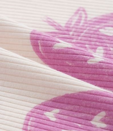 Musculosa Infantil Acanalada con Estampa Frutillas - Talle 1 a 6 años 4