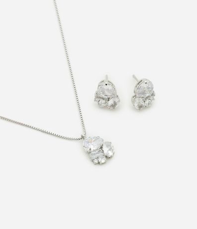 Conjunto de Collar y Caravana con Piedras Zirconia 1