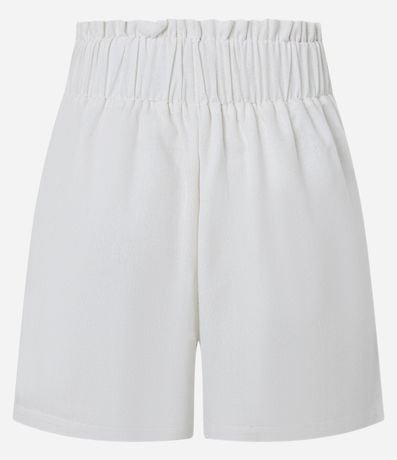 Short Cintura Alta en Viscolino con Cinturón Incorporado 6