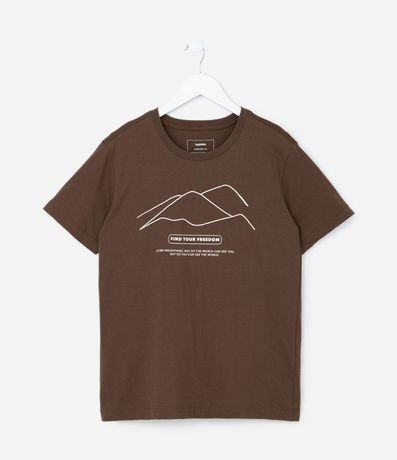 Remera Infantil con Estampa Montañas - Talle 5 a 14 años