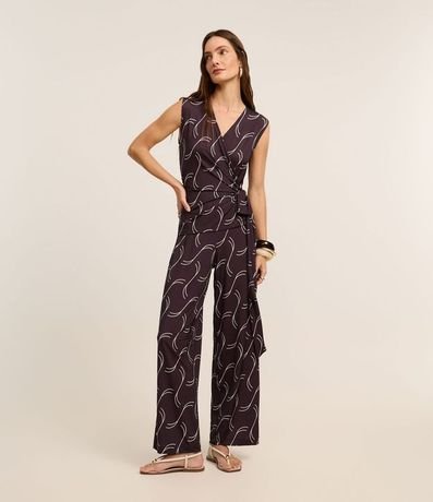 Mono en Microfibra con Lazo y Estampado Geométrico