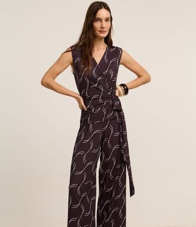 Mono en Microfibra con Lazo y Estampado Geométrico 2