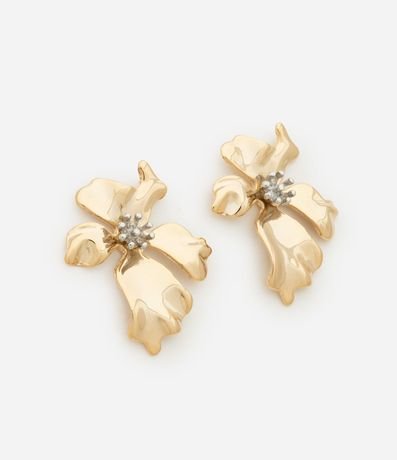 Caravana Botón con Forma de Flor y Núcleo Bicolor 1