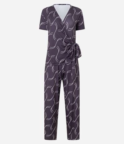 Mono en Microfibra con Estampado Geométrico y Lazo 8