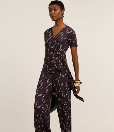 Mono en Microfibra con Estampado Geométrico y Lazo 5