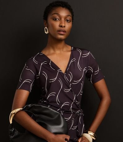 Mono en Microfibra con Estampado Geométrico y Lazo 6