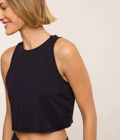 Musculosa Box Deportiva en Microfibra Texturizada con Recorte en la Espalda 3