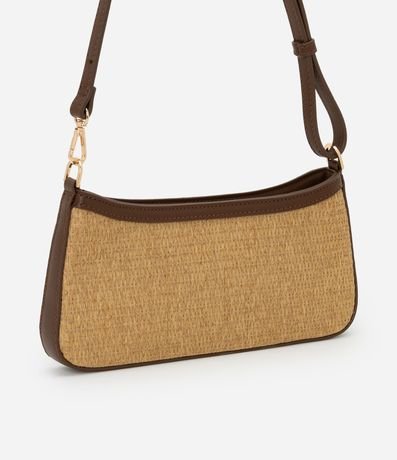 Cartera Boho Baguette con Efecto Paja y Asa Ajustable 2