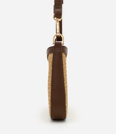Cartera Boho Baguette con Efecto Paja y Asa Ajustable 3