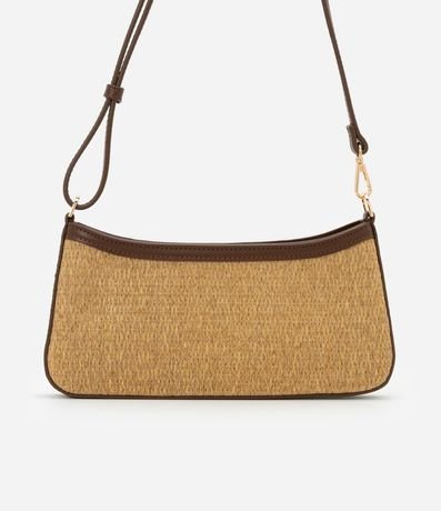 Cartera Boho Baguette con Efecto Paja y Asa Ajustable 4