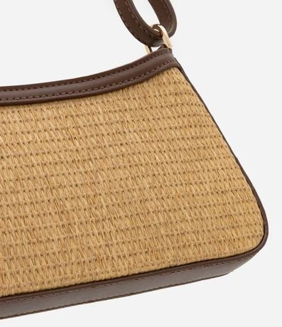 Cartera Boho Baguette con Efecto Paja y Asa Ajustable 5