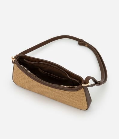 Cartera Boho Baguette con Efecto Paja y Asa Ajustable 6