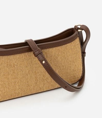 Cartera Boho Baguette con Efecto Paja y Asa Ajustable 7