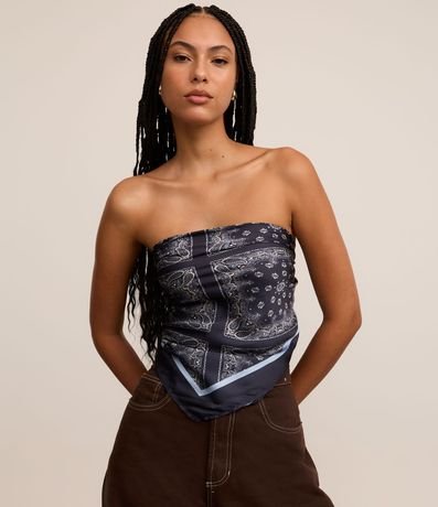 Pañuelo Rectangular en Satén con Estampa Paisley 5