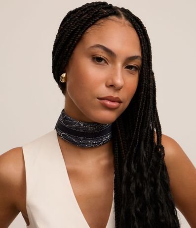 Pañuelo Rectangular en Satén con Estampa Paisley 6