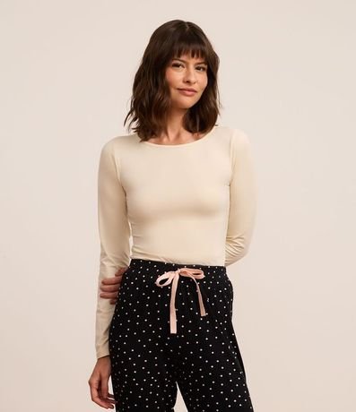 Blusa de Pijama en Viscosa Peach Touch