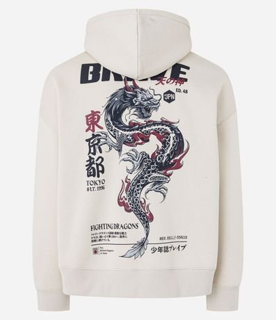 Saco Boxy en Algodón con Felpa con Estampado Brave Dragon 8