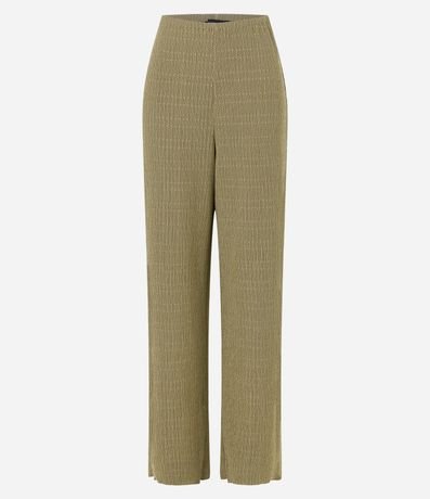 Pantalón Wide Texturizada con Cintura Elástica 6