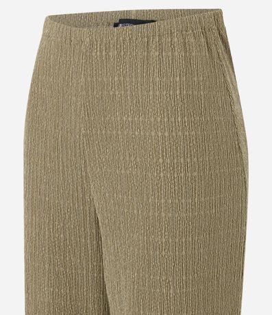Pantalón Wide Texturizada con Cintura Elástica 7