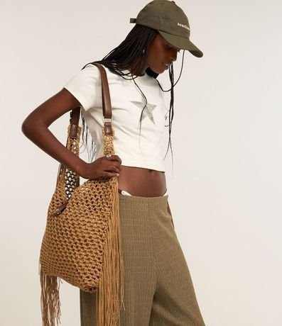 Pantalón Wide Texturizada con Cintura Elástica 2