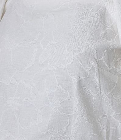 Blusa en Laise con Manga Abullonada con Bordado Floral 8